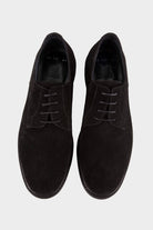 Casual 100% Genuine Leather Black Lace-Up Shoes - SAYKI