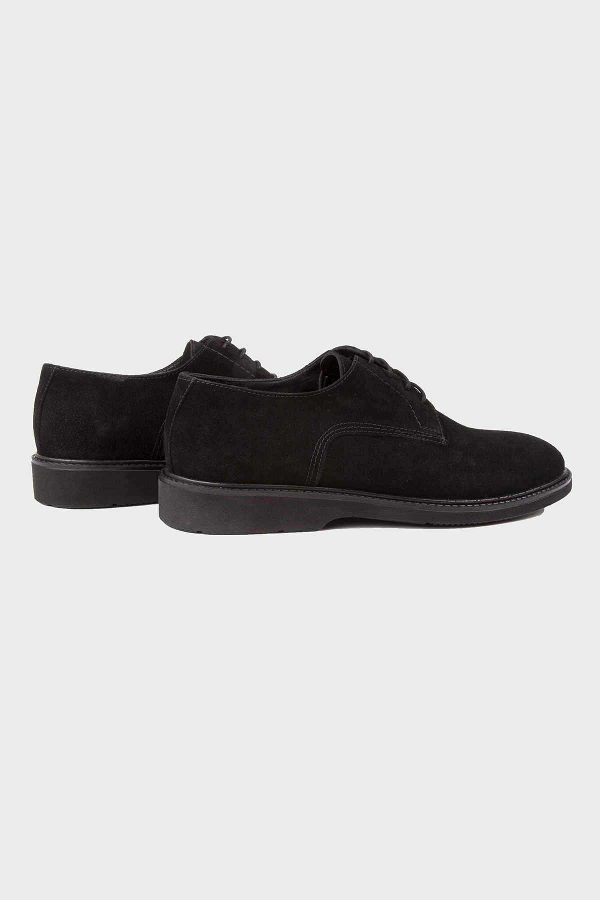Casual 100% Genuine Leather Black Lace-Up Shoes - SAYKI