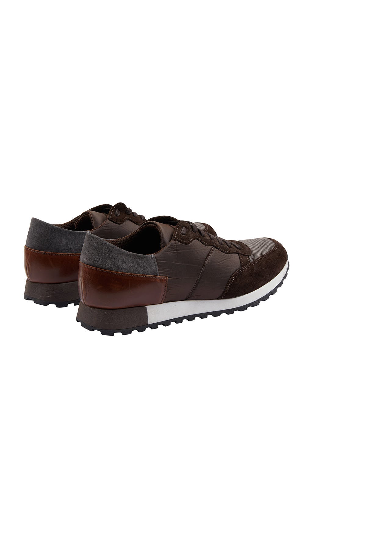 Casual 100% Genuine Leather Brown Lace-Up Shoes - SAYKI