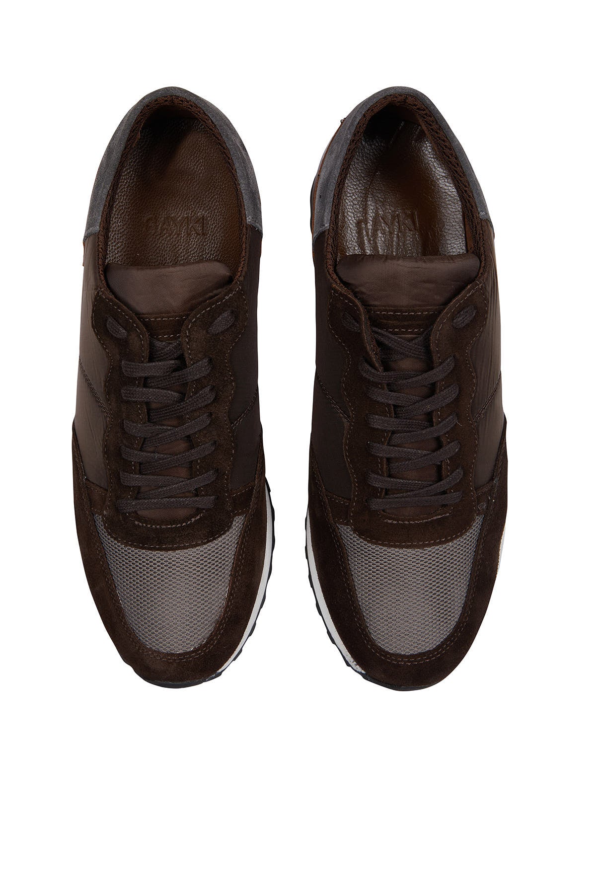Casual 100% Genuine Leather Brown Lace-Up Shoes - SAYKI