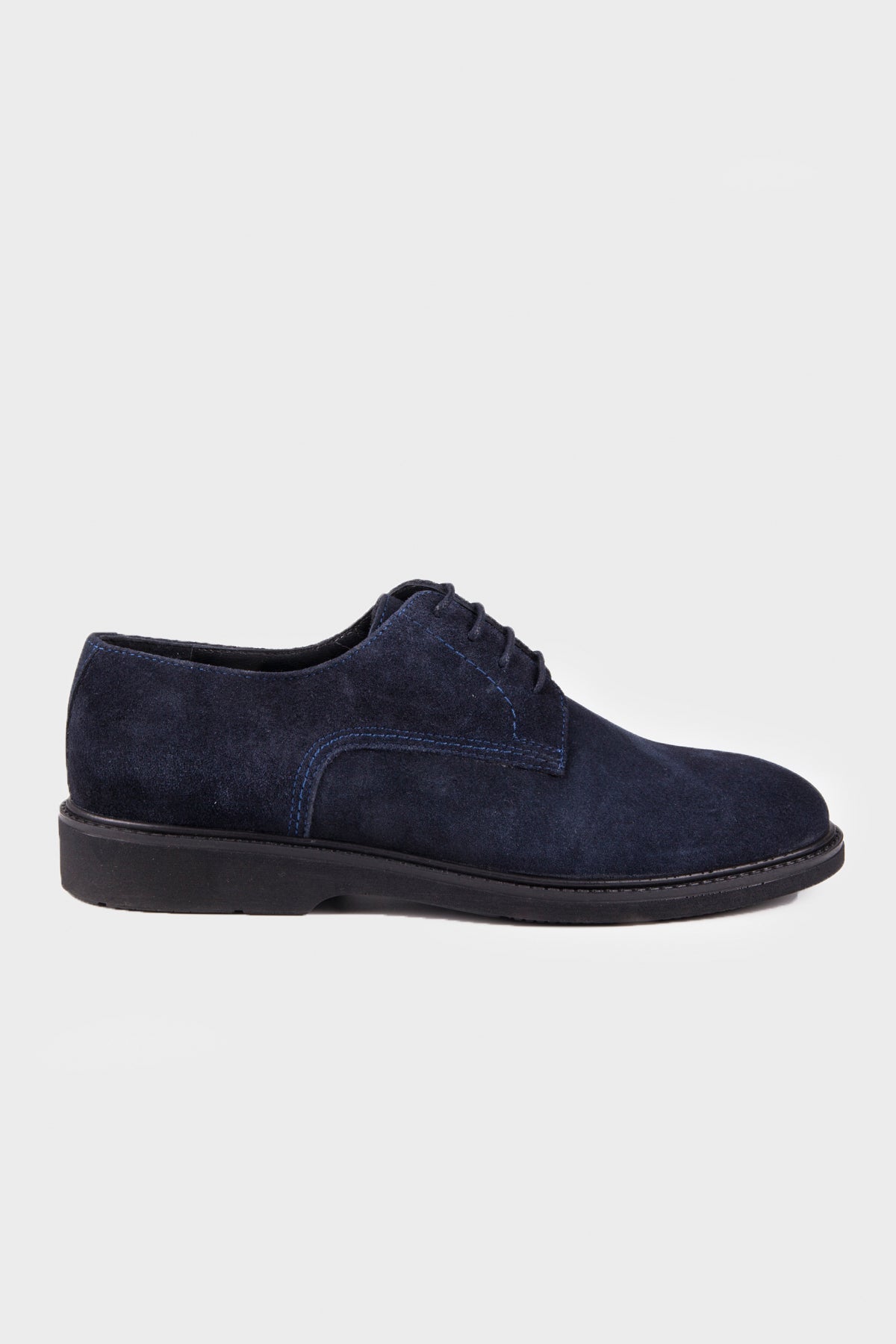 Casual 100% Genuine Leather Navy Lace-Up Shoes - SAYKI