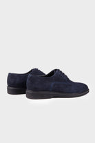 Casual 100% Genuine Leather Navy Lace-Up Shoes - SAYKI