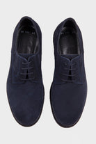 Casual 100% Genuine Leather Navy Lace-Up Shoes - SAYKI