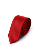 Casual 2.36 Inches Red Tie