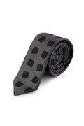 Casual 2.5-inch Bold Dot Gray Slim Tie