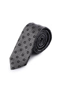 Casual 2.5-inch Gray Slim Square Dot Tie