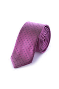 Casual 2.5-inch Micro Dot Pink Slim Tie