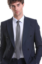 Casual 2.5-inch Slim Black Tie Navy 19 - SAYKI