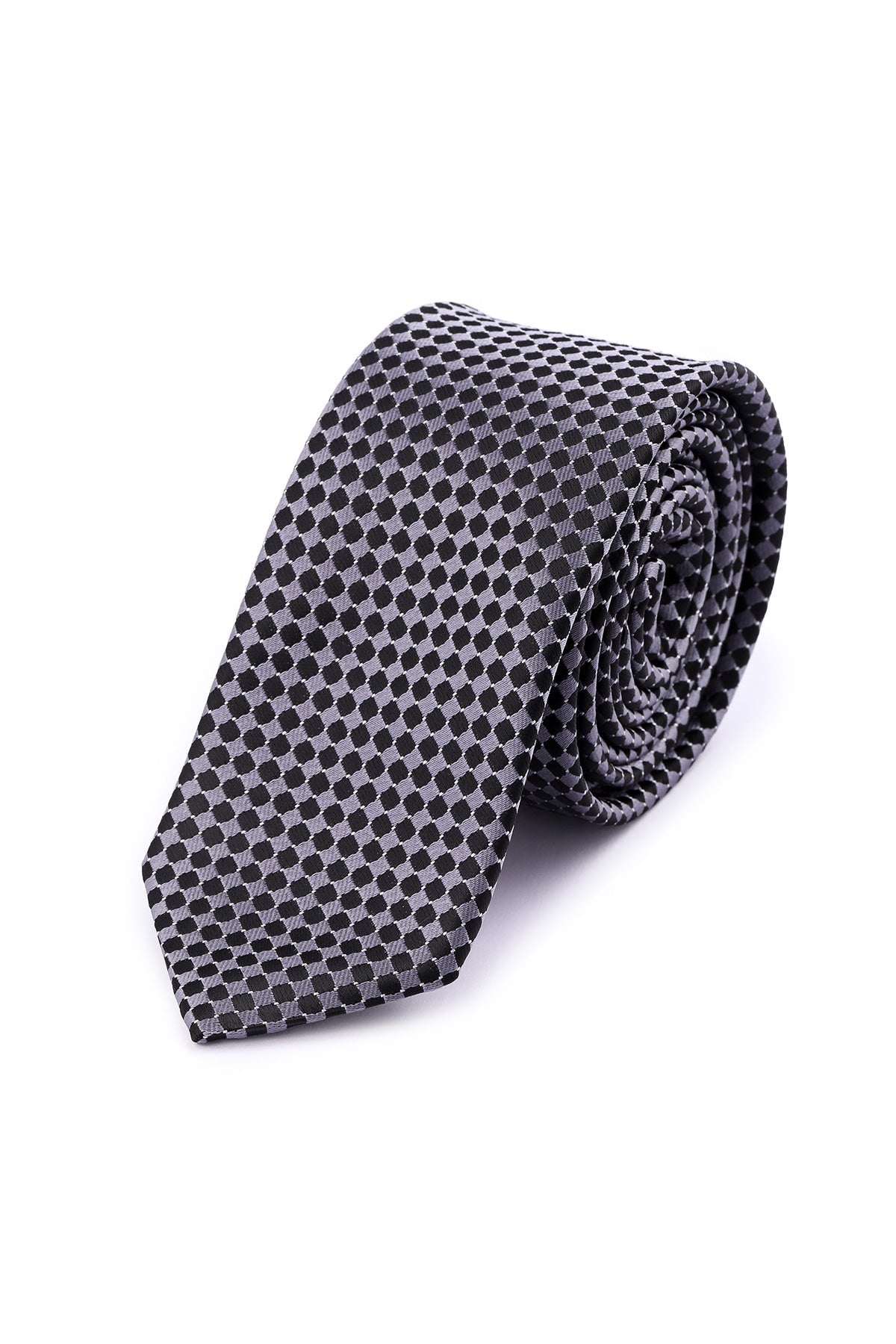 Casual 2.5-inch Slim Gray - Black Diamond Tie - MIB