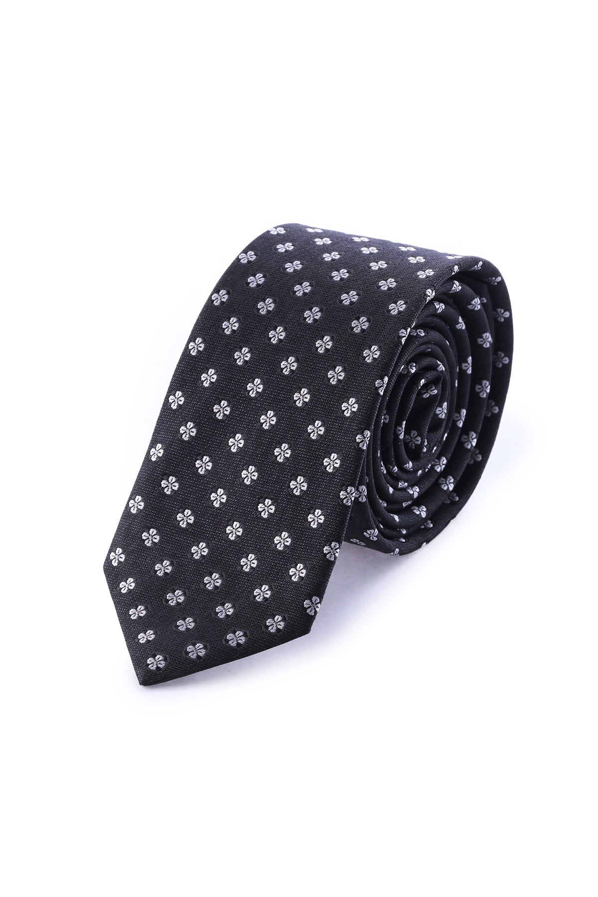 Casual 2.5-inch Slim Navy Floral Tie - MIB
