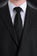 Casual 2.75-inch Black Textured Tie
