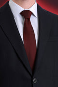 Casual 2.75-inch Burgundy Textured Tie