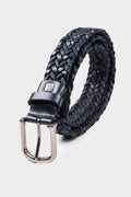 Casual Knitted Leather Navy Belt