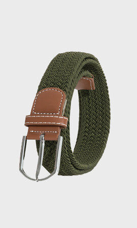 Casual Knitted Spandex Beige Belt - MIB