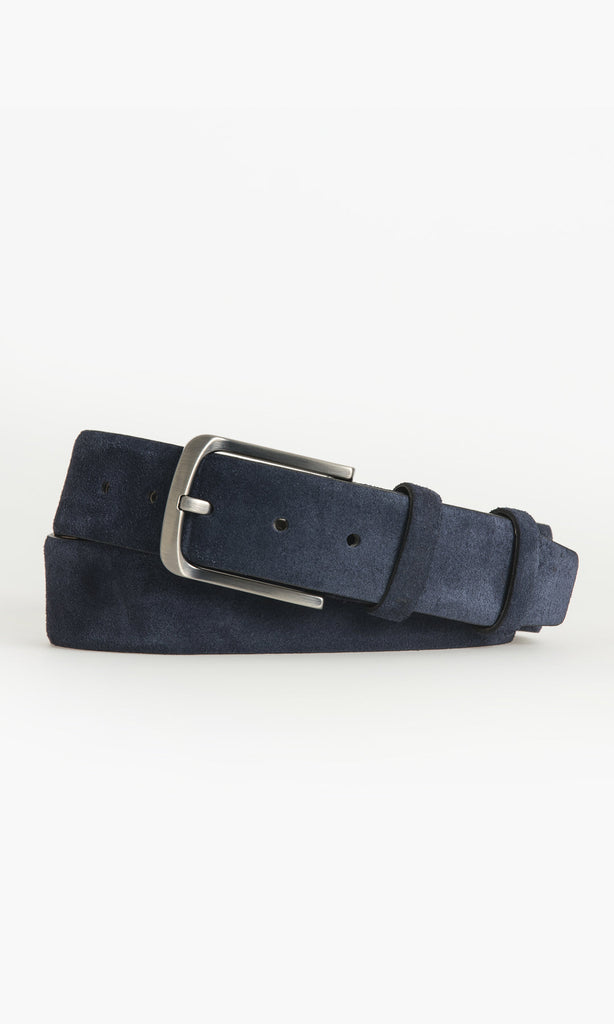 Casual Patent Suede Leather Navy Belt - MIB