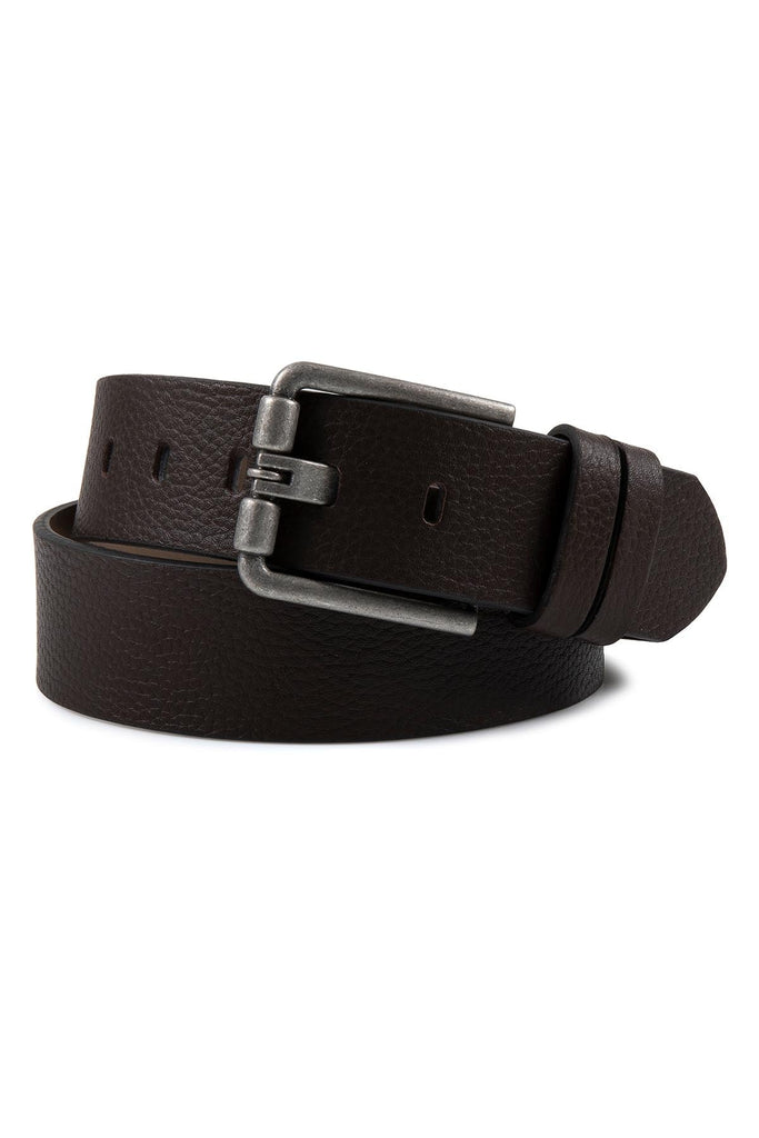 Casual Patterned Leather Black Belt - SAYKI