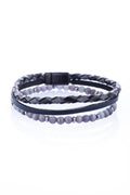 Charcoal Layered Natural Stone Bracelet