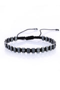 Charcoal Square Bead Hematite Bracelet