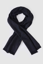 Charcoal Textured Wool Winter Scarf - MIB