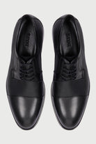 Classic 100% Leather Black Aniline Cap Toe Lace-Up Shoes