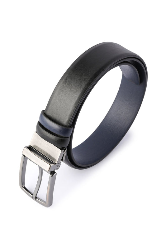 Classic Black Aniline - Navy Aniline Belt - SAYKI