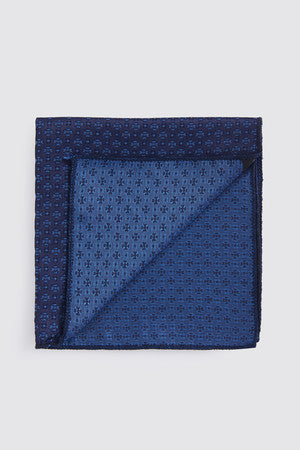 Classic Black Pocket Square Navy 8 - MIB
