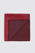 Classic Diamond Burgundy Pocket Square
