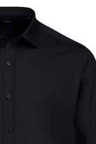 Classic Fit 100% Cotton Black Dress Shirt - SAYKI