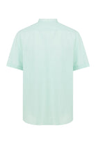 Classic Fit Short Sleeve Cotton Light Green Dress Shirt