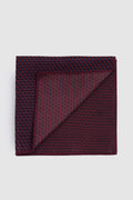 Classic Patterned Burgundy Pocket Square
