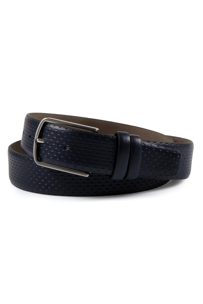 Classic Patterned Leather Brown Belt - SAYKI