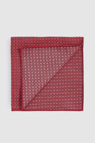 Classic Patterned Red Pocket Square - MIB