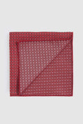 Classic Patterned Red Pocket Square