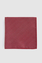 Classic Patterned Red Pocket Square - MIB