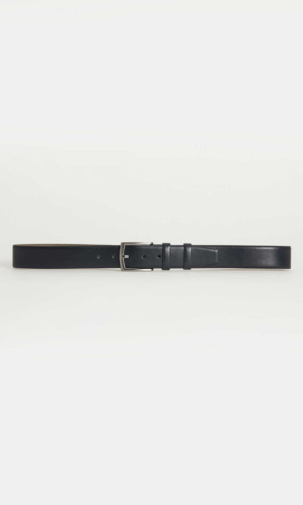 Classic Plain Leather Black Belt - MIB