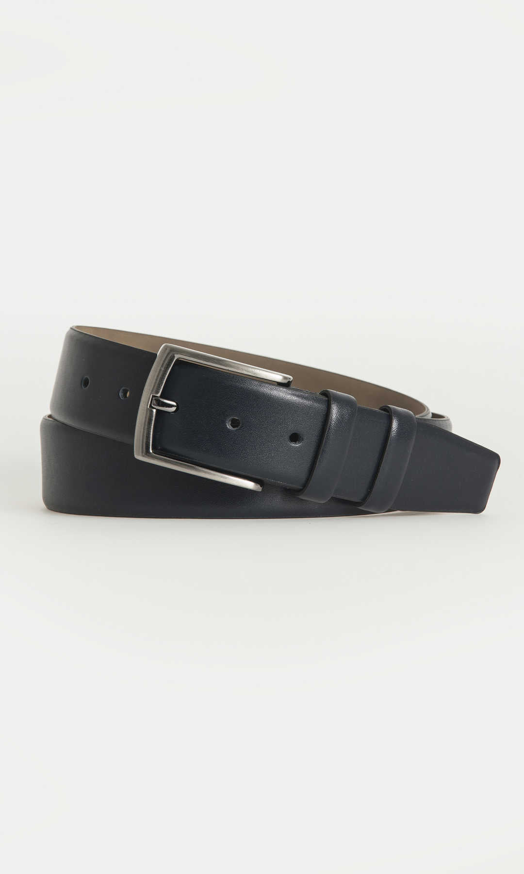 Classic Plain Navy Dress Belt - MIB