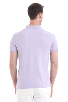 Comfort Fit Basic Cotton Lilac Polo T-Shirt - SAYKI
