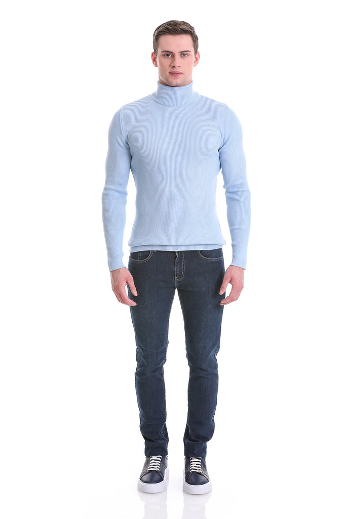 Comfort Fit Basic / Plain Wool & Acyrlic Turtleneck Sweater