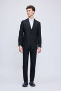 Comfort Fit Black Notch Lapel Classic Suit