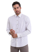 Comfort Fit Floral Printed Cotton Brown Casual Shirt