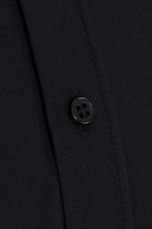 Comfort Fit Long Sleeve Cotton Blend Black Dress Shirt