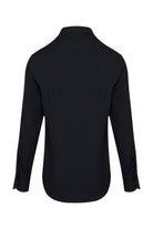 Comfort Fit Long Sleeve Cotton Blend Black Dress Shirt