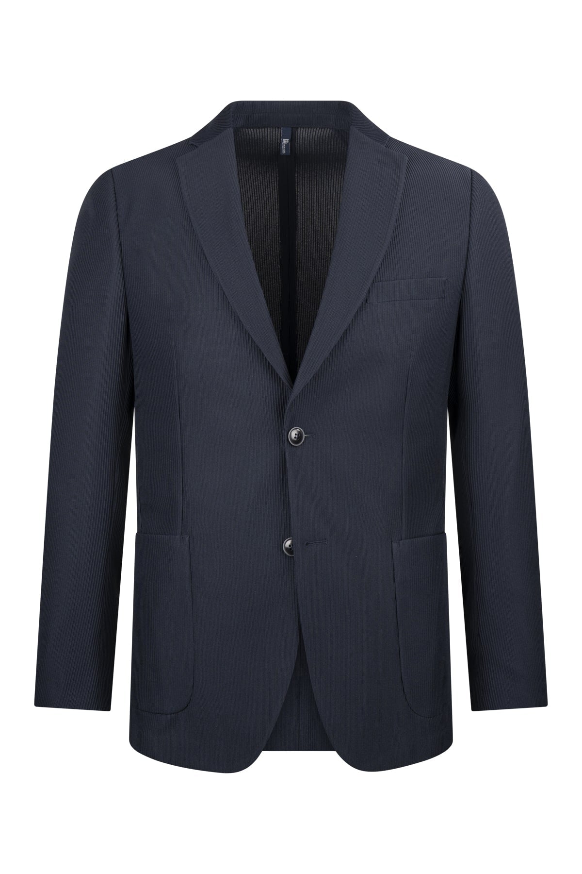 Comfort Fit Navy Notch Lapel Classic Blazer - SAYKI
