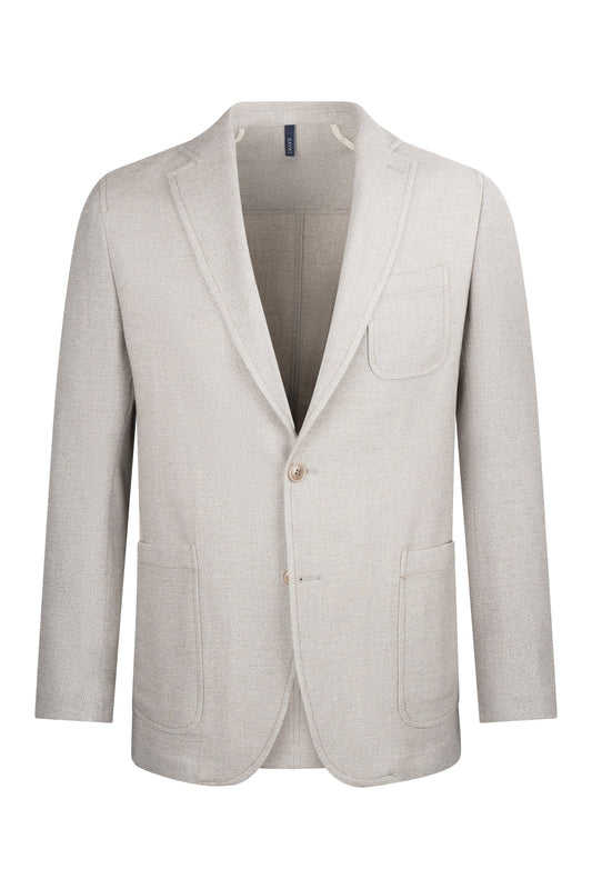 Comfort Fit Notch Lapel Linen-Blend Mink Classic Blazer