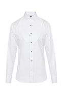 Comfort Fit Plain French Cuff Cotton White Tuxedo Shirt