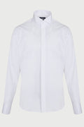Comfort Fit Plain French Cuff Wing Tip White Tuxedo Shirt