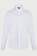 Comfort Fit Plain French Cuff Wing Tip White Tuxedo Shirt