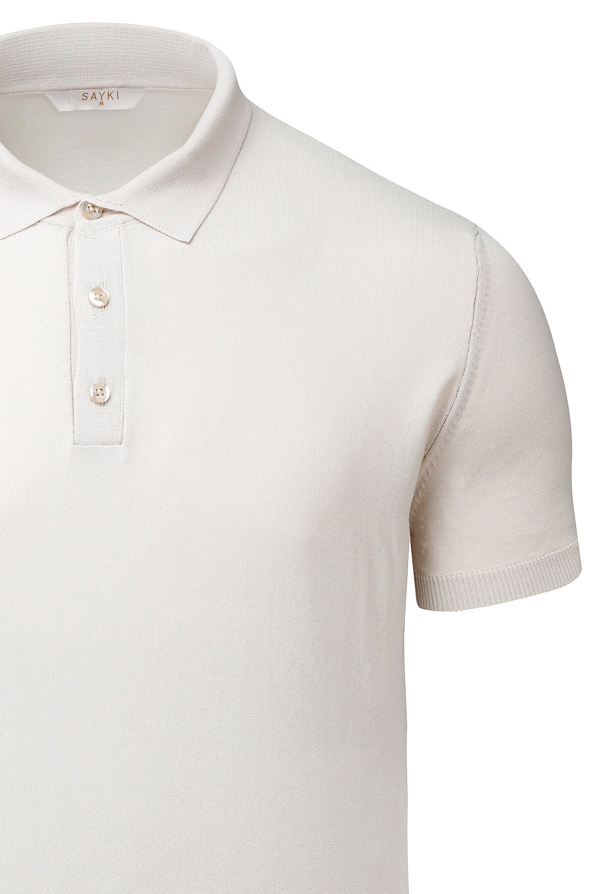 Comfort Fit Rayon Linen-Tone Polo T-Shirt - SAYKI