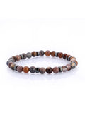 Copper Brown Toned Natural Stone Bracelet