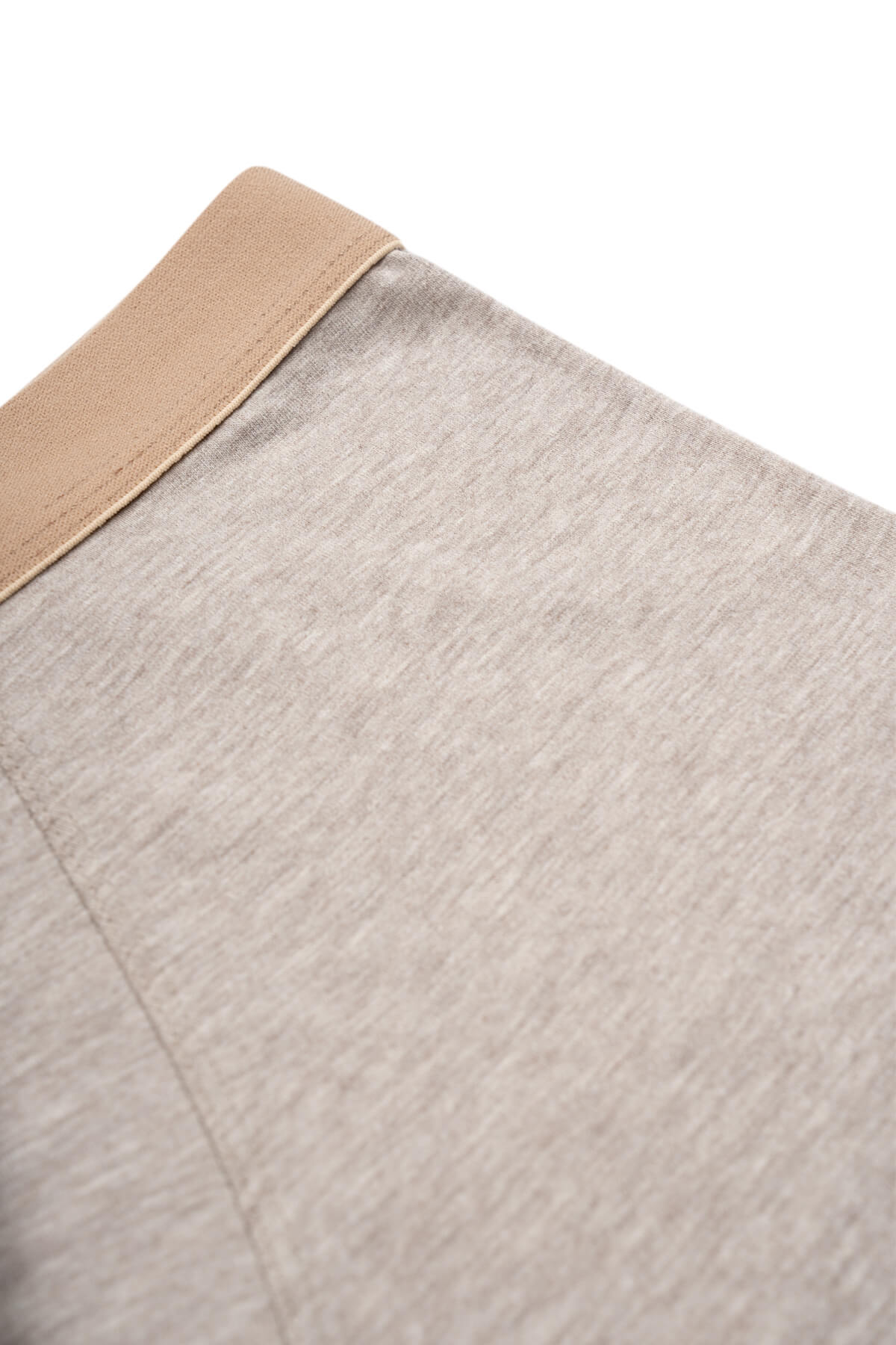 Cotton Blend Dark Beige Jersey Boxer - MIB